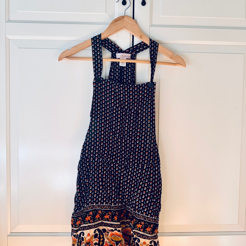 Band of Gypsies Black and Orange Patterned Romper